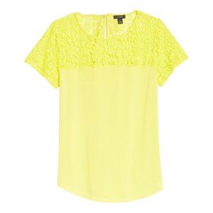 NWT Size XS Nordstrom Halogen Floral Lace Yoke Top